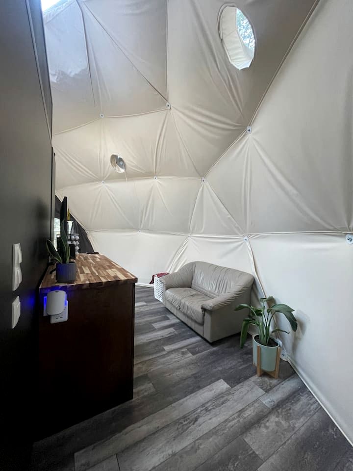 Unplug and Unwind in a Modern Dome with Firelight Evenings and Starry Skies in Traphill, North Carolina