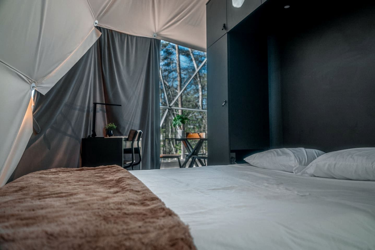 Unplug and Unwind in a Modern Dome with Firelight Evenings and Starry Skies in Traphill, North Carolina