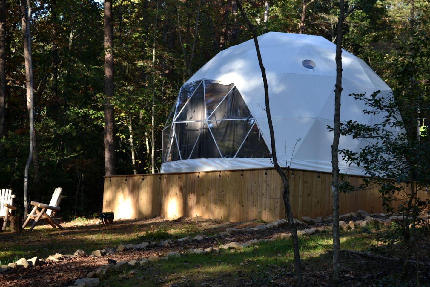 Unplug and Unwind in a Modern Dome with Firelight Evenings and Starry Skies in Traphill, North Carolina