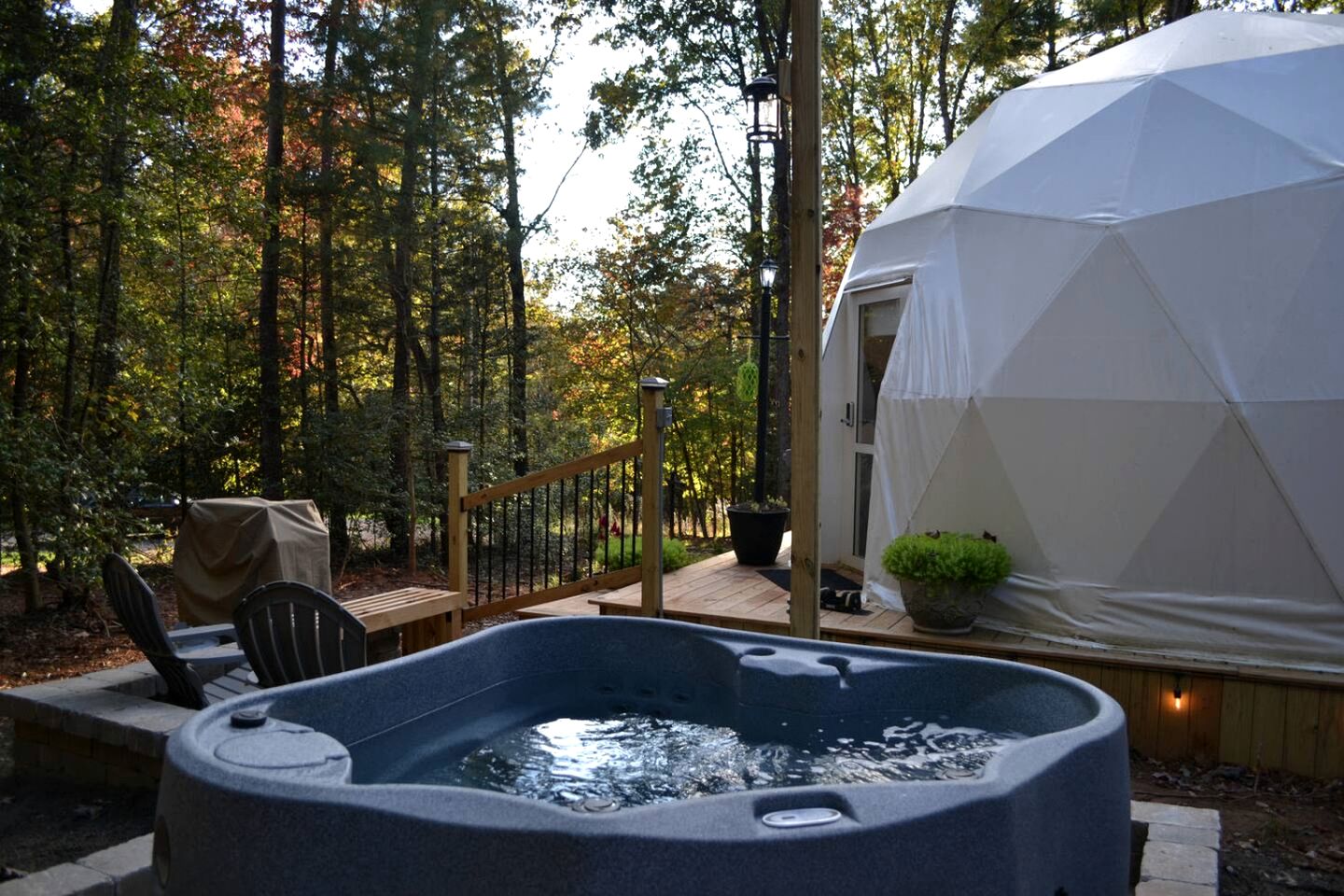 Unplug and Unwind in a Modern Dome with Firelight Evenings and Starry Skies in Traphill, North Carolina