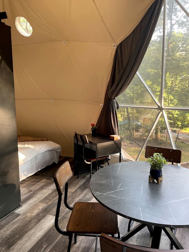 Unplug and Unwind in a Modern Dome with Firelight Evenings and Starry Skies in Traphill, North Carolina