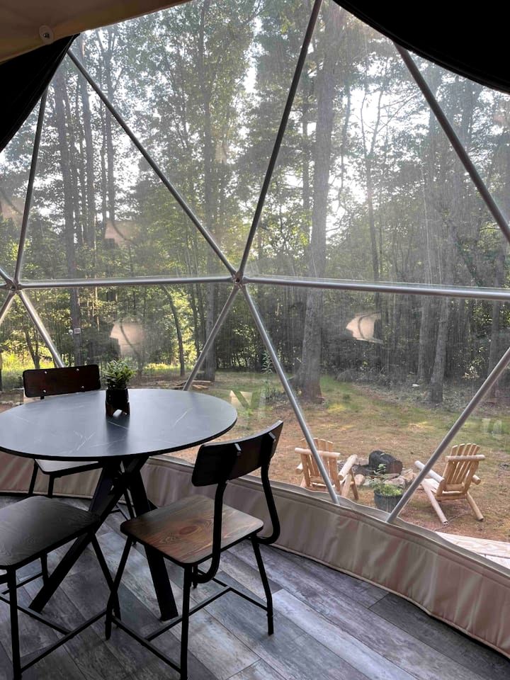 Unplug and Unwind in a Modern Dome with Firelight Evenings and Starry Skies in Traphill, North Carolina