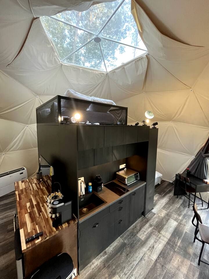 Unplug and Unwind in a Modern Dome with Firelight Evenings and Starry Skies in Traphill, North Carolina