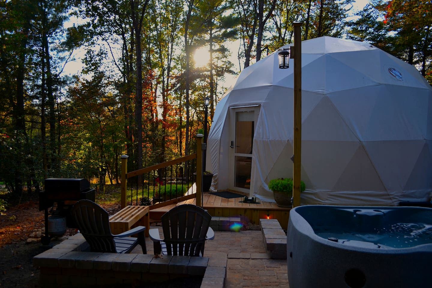 Unplug and Unwind in a Modern Dome with Firelight Evenings and Starry Skies in Traphill, North Carolina