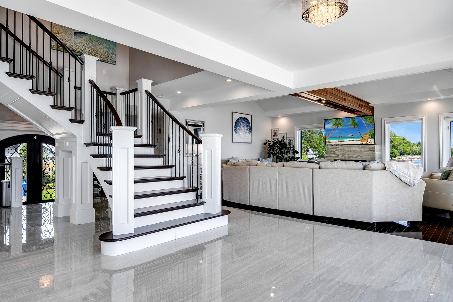 Luxury Waterfront Estate with Beach Access and Expansive Grounds in Ontario, Canada