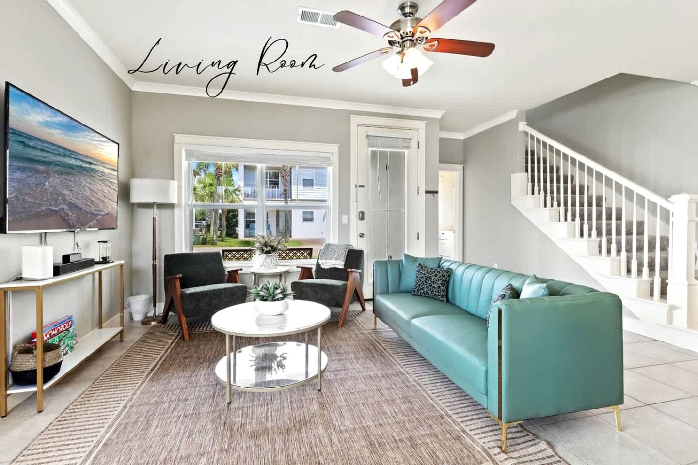 Stylish Coastal Home with Private Pool & Golf Cart, Steps from Beach near Miramar Beach, Florida
