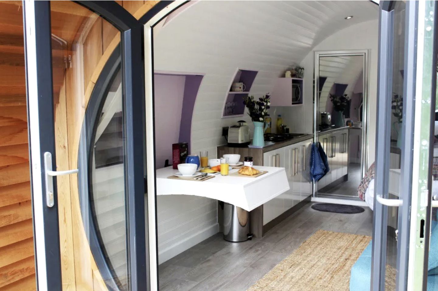 Wonderful Wales Glamping Experience in this Riverside Pod Rental for Two