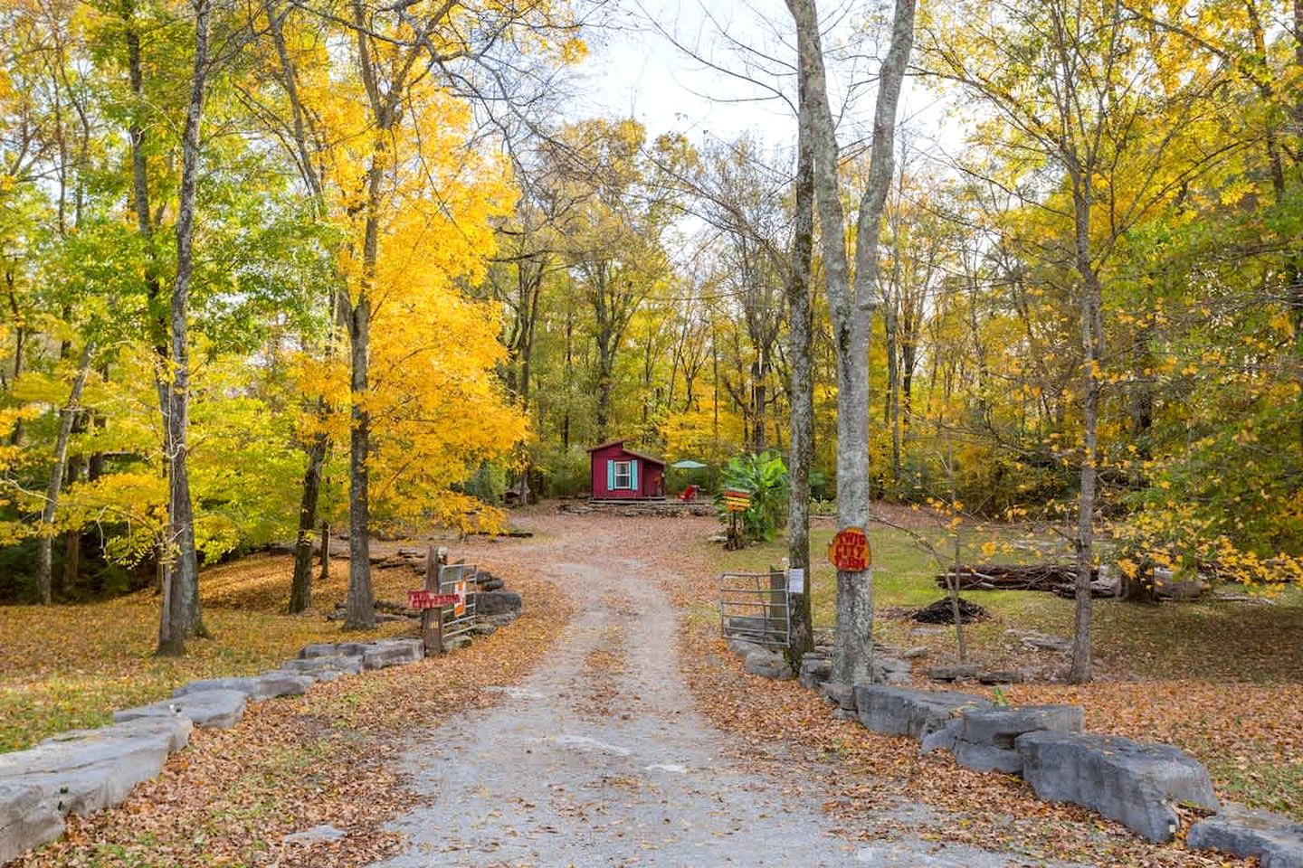 Hillbilly Chic Tiny House Near Nashville with WiFi, Kitchenette, Fire Pit & Trails