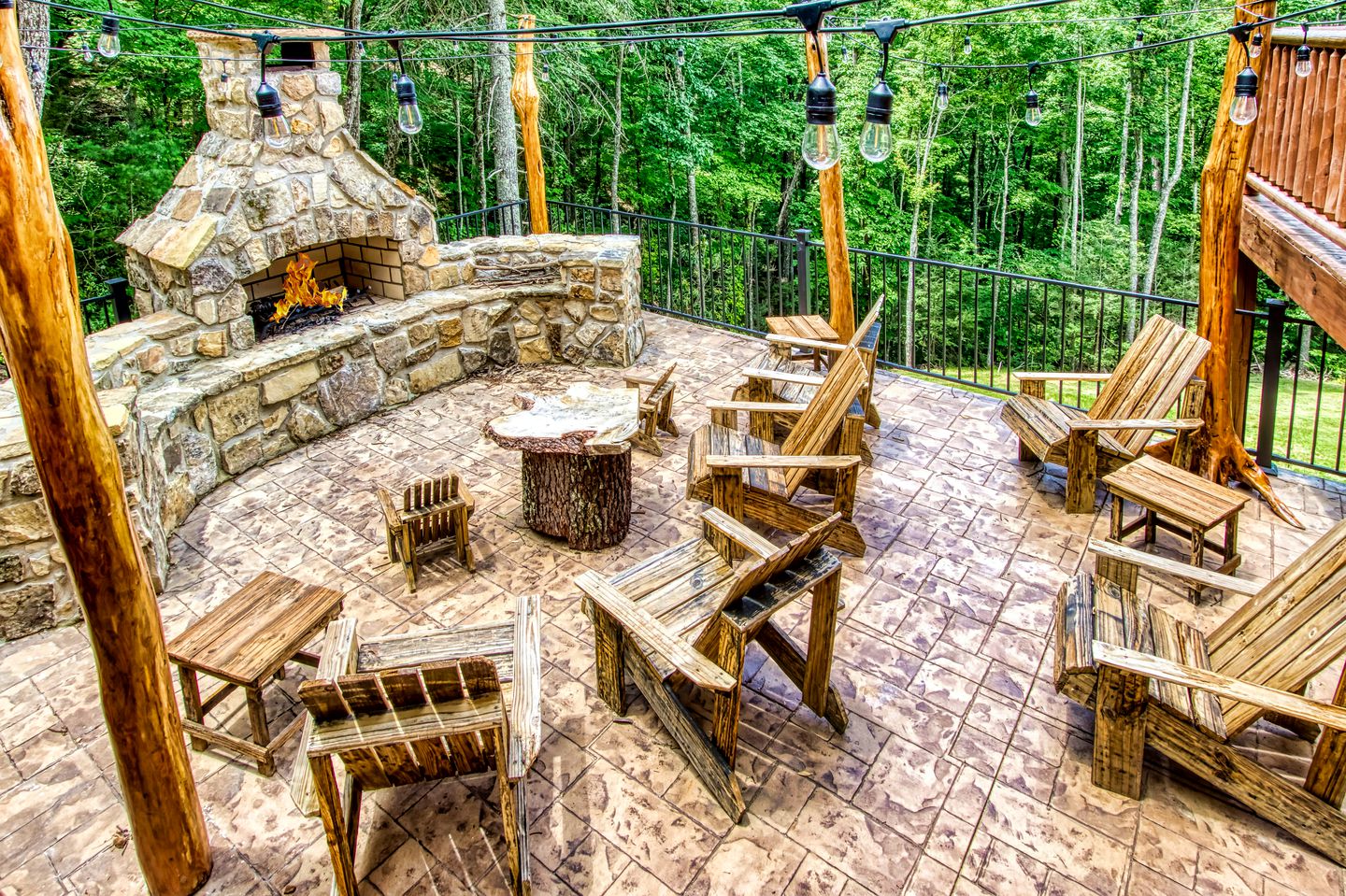 Mountain Glamping Cabin with Pool and Arcade in Pigeon Forge, Tennessee