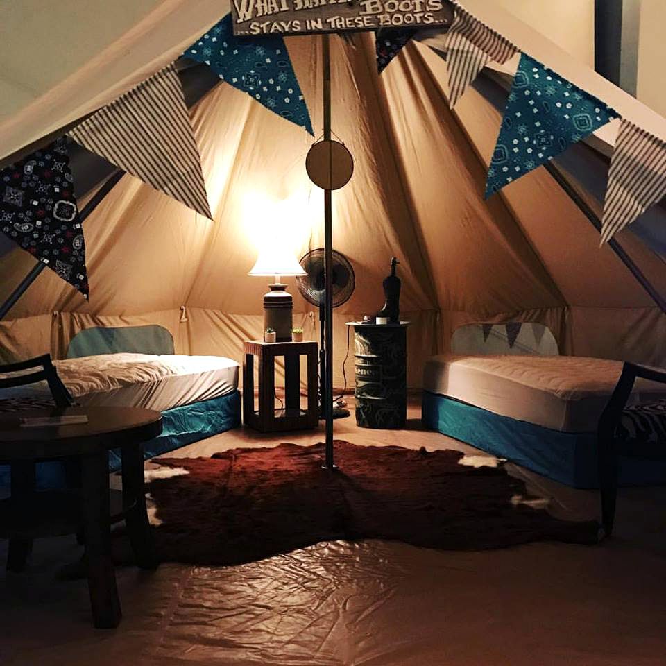 Wild West-Themed Bell Tent for a Romantic Getaway near Chappell Hill, Texas