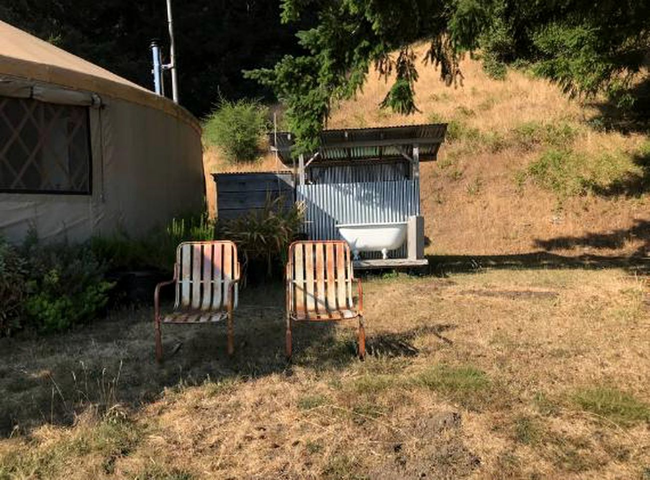 Secluded Hilltop Yurt Rental Situated near Ferndale, California