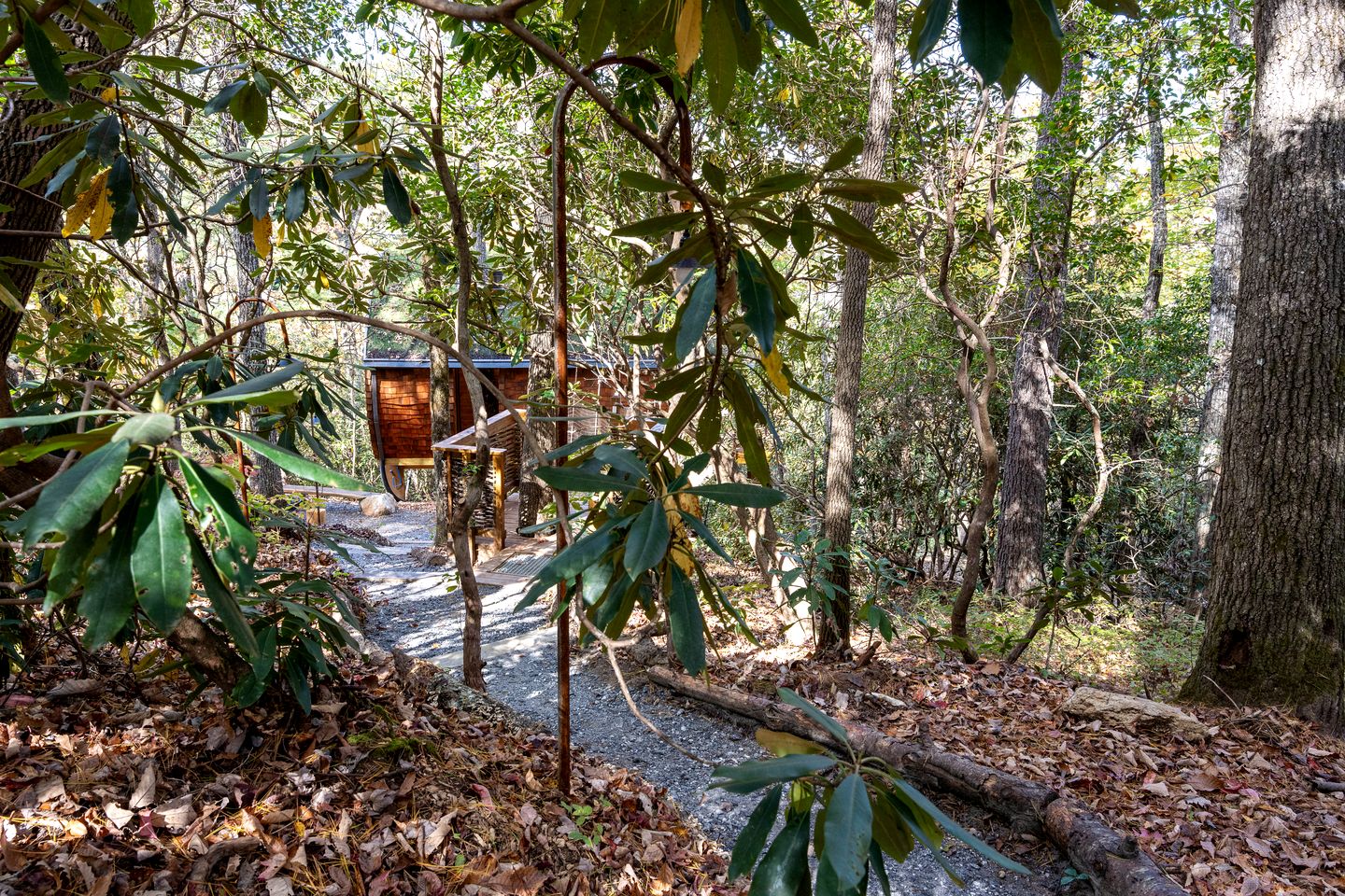 Luxury Nest-Inspired Treehouse with Net Loft & Hot Tub Near Highlands, NC