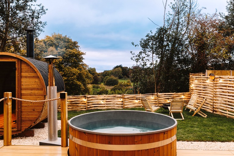 Unique Shepherd’s Hut Escape with Private Spa & Firepit Nights in Binsted, United Kingdom