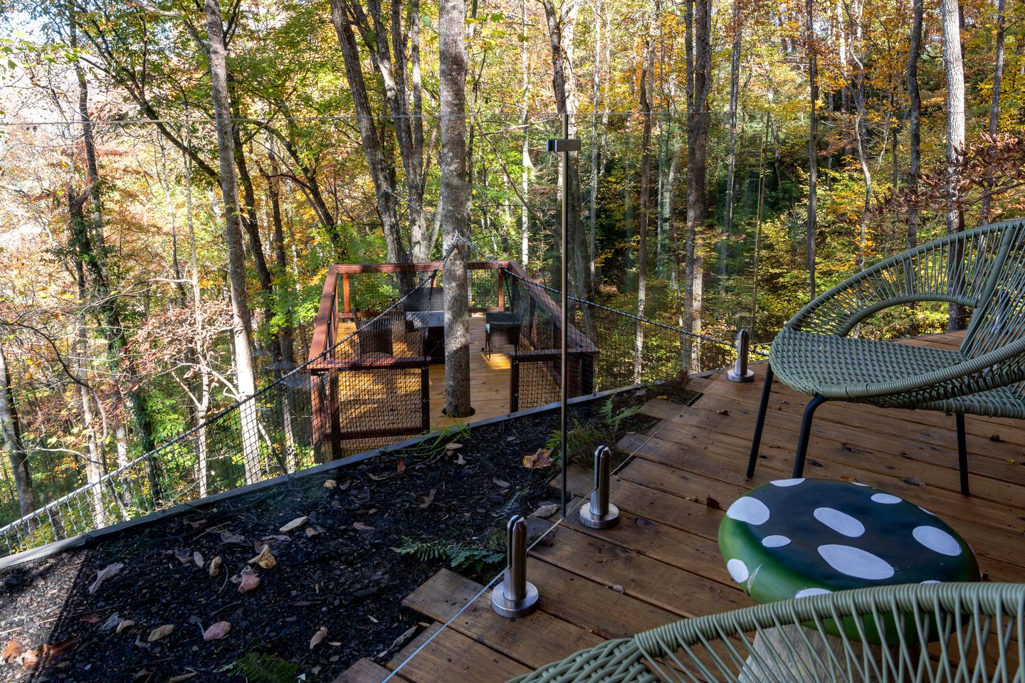 Luxury Woodland Treehouse with Fire Pit & Mountain Views Near Highlands, NC