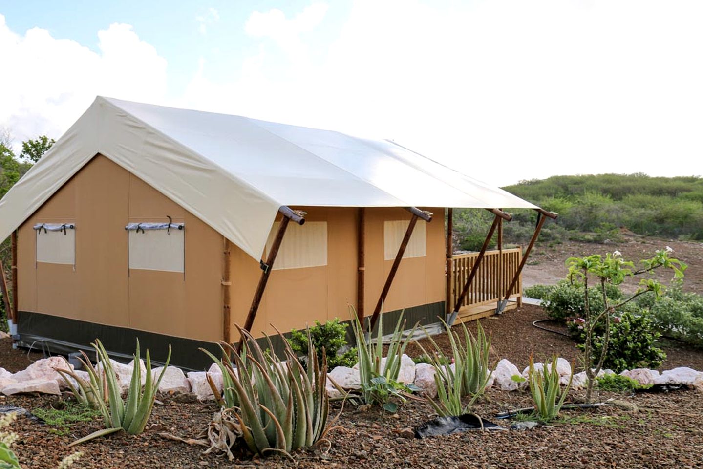 Impressive Safari Tent Surrounded by Nature on Curacao, Caribbean