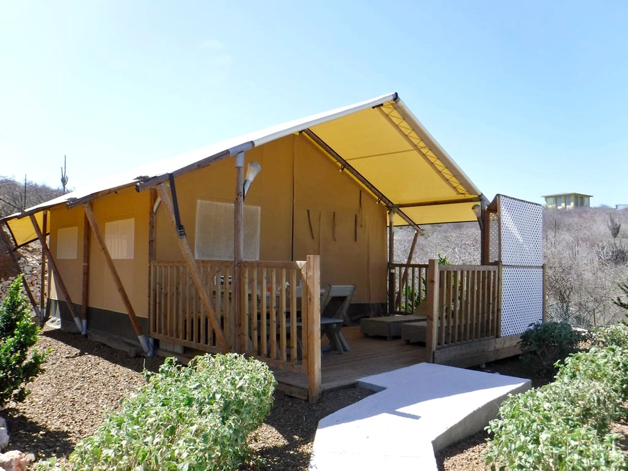 Impressive Safari Tent Surrounded by Nature on Curacao, Caribbean