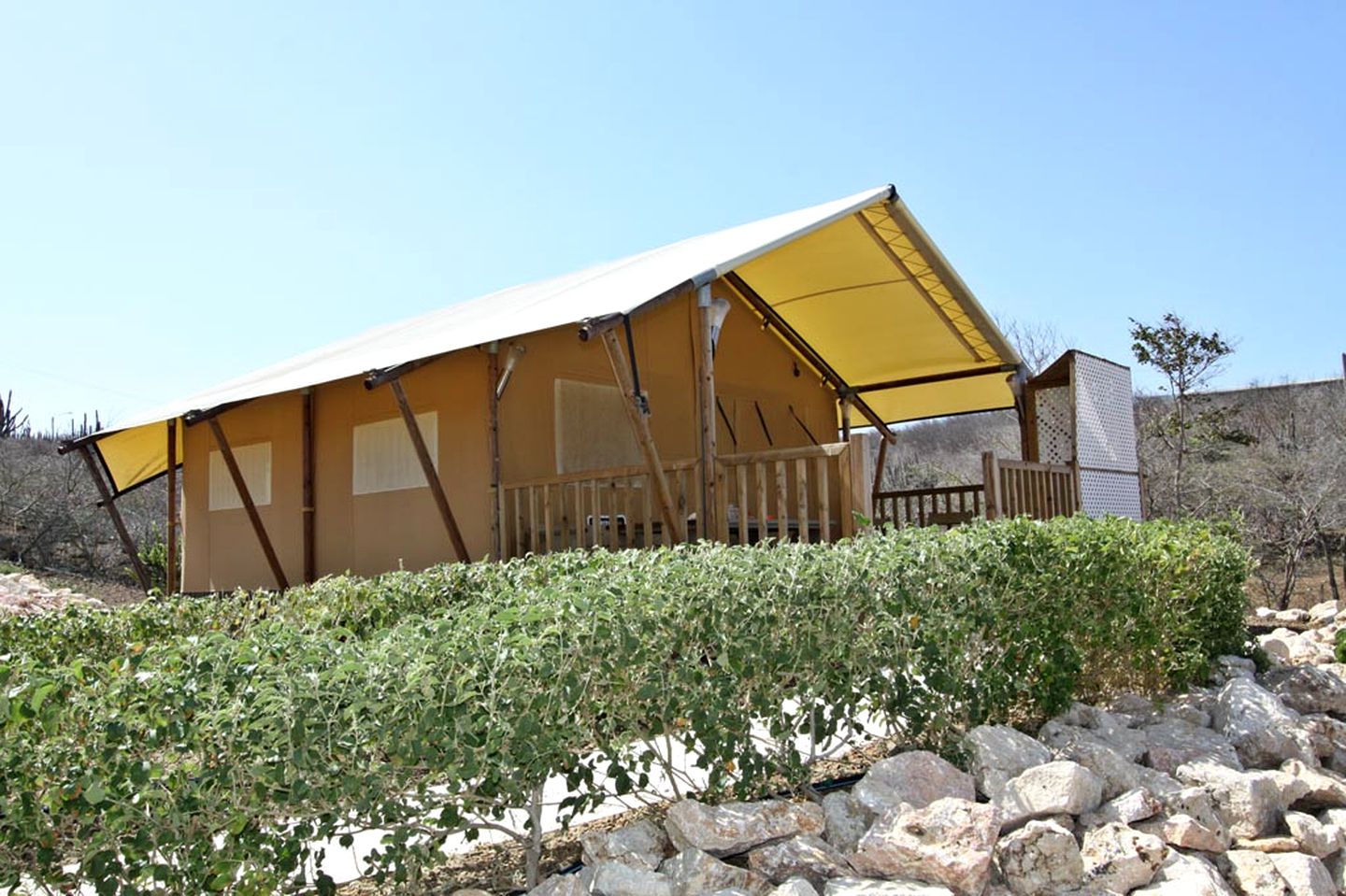 Impressive Safari Tent Surrounded by Nature on Curacao, Caribbean