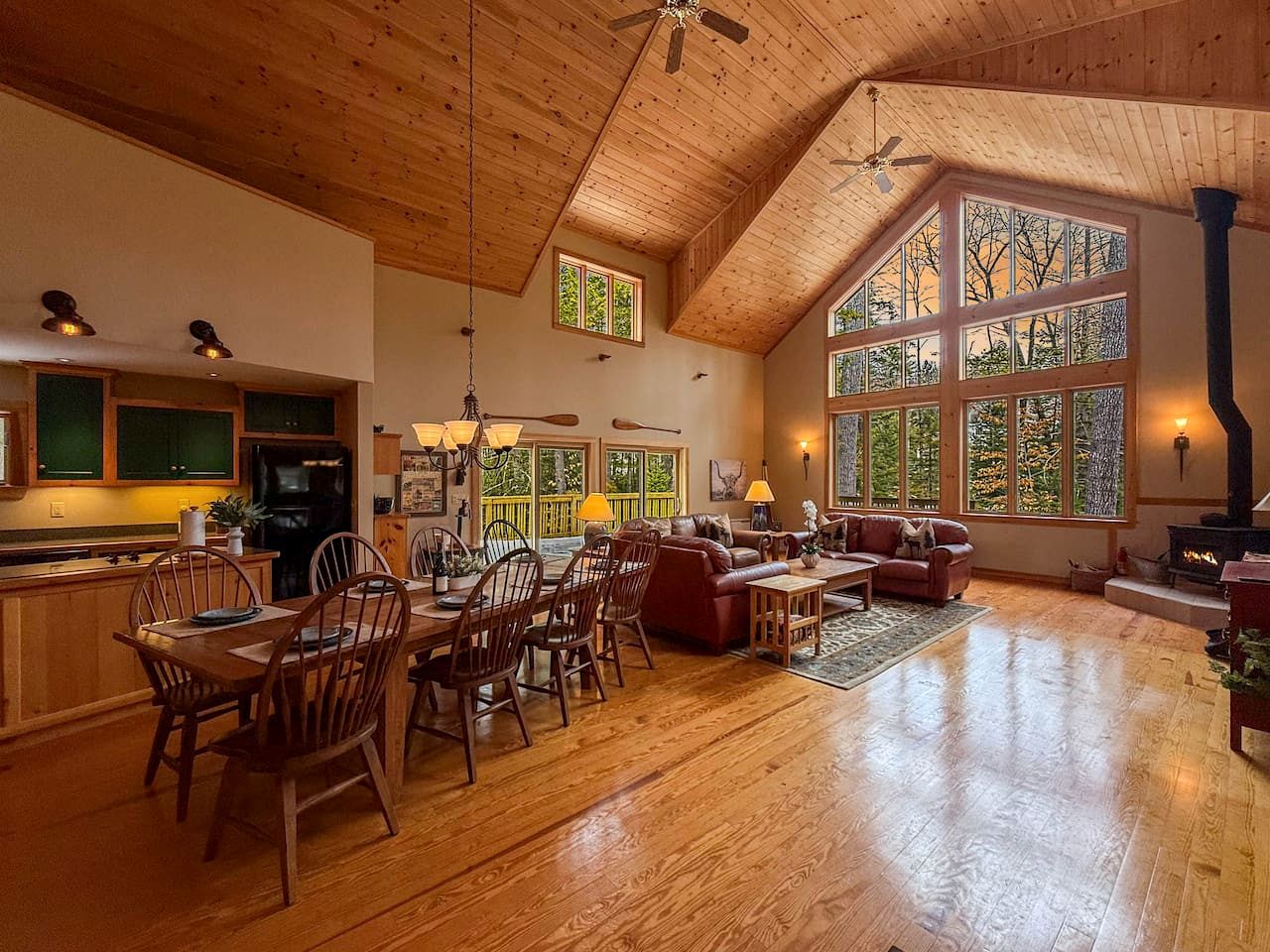 Luxury Treetop Mountain Cabin with Private Hot Tub, Infrared Sauna & Game Room Near Pleasant Mountain, Bridgton, Maine