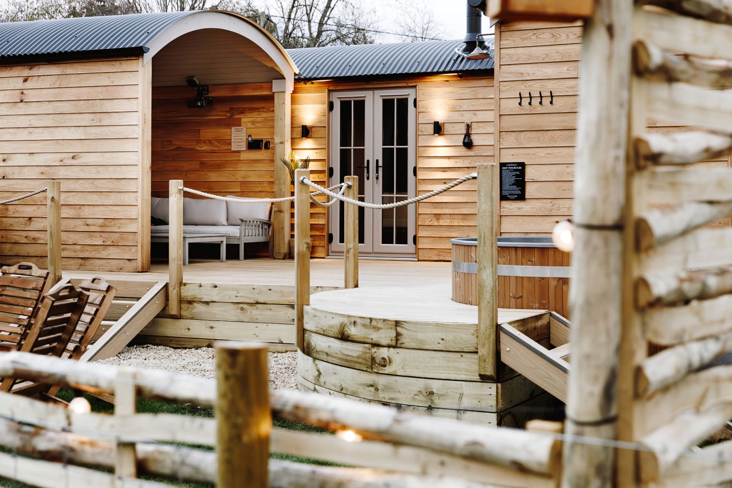 Luxury Countryside Lodge with Private Spa Retreat, Hot Tub & Outdoor Cinema Near Binsted, England
