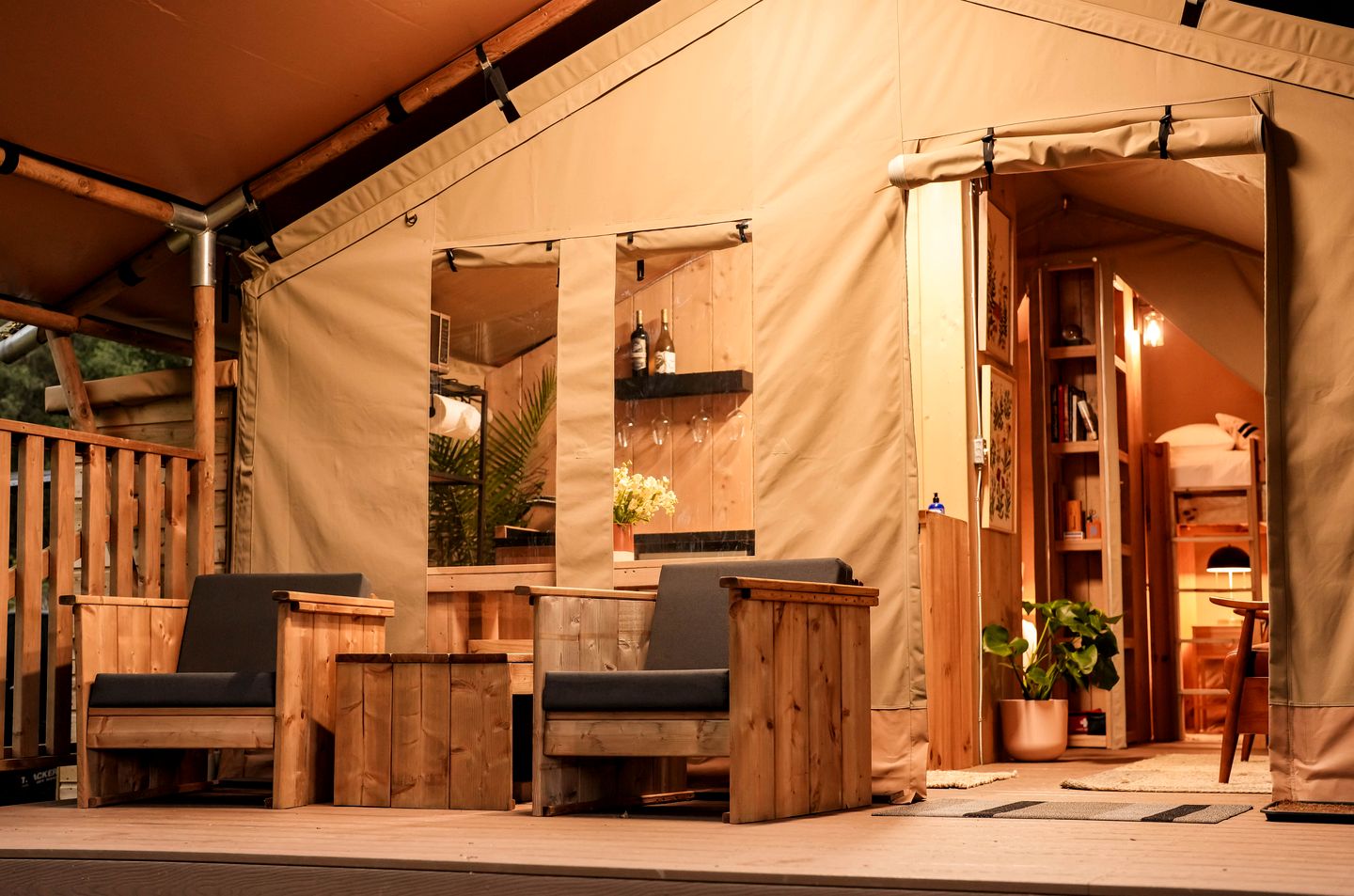 Beautiful Safari Tent Nestled Amidst Trees in San Saba, Texas