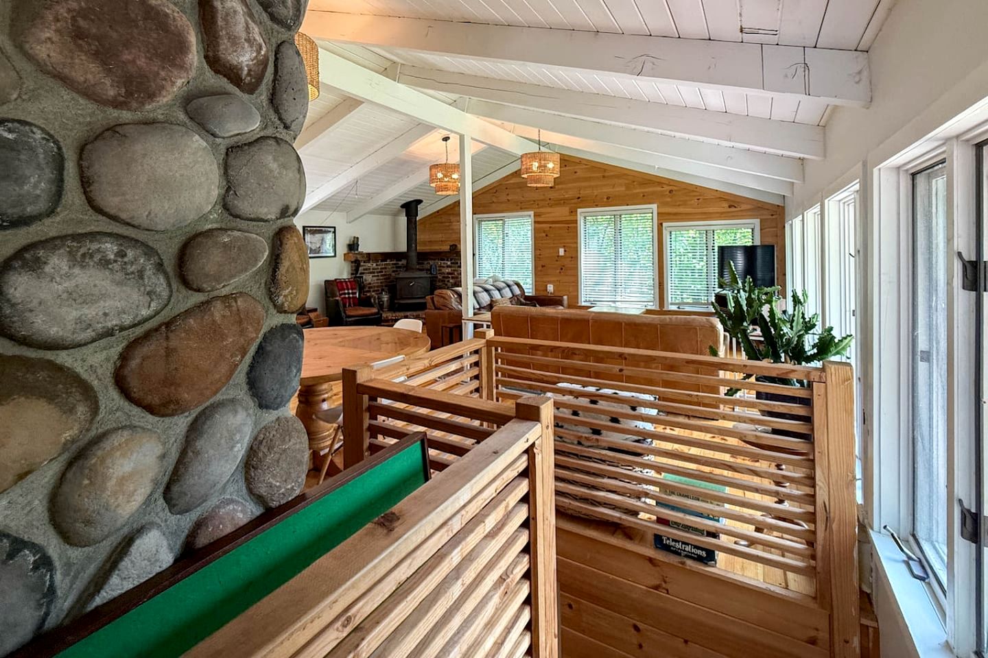 Modern Cabin Riverfront Retreat Near Attitash Mountain in Bartlett, New Hampshire