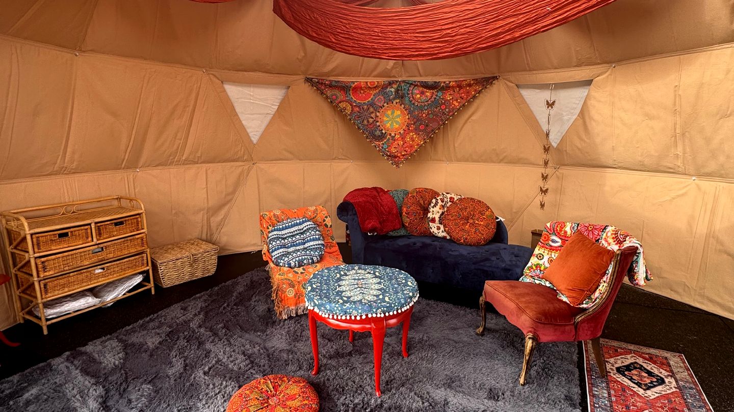 Warm and Inviting Geodesic Dome on a Wellness Ranch on the Prairie, Perfect for a Weekend of Goat Yoga and Meditation