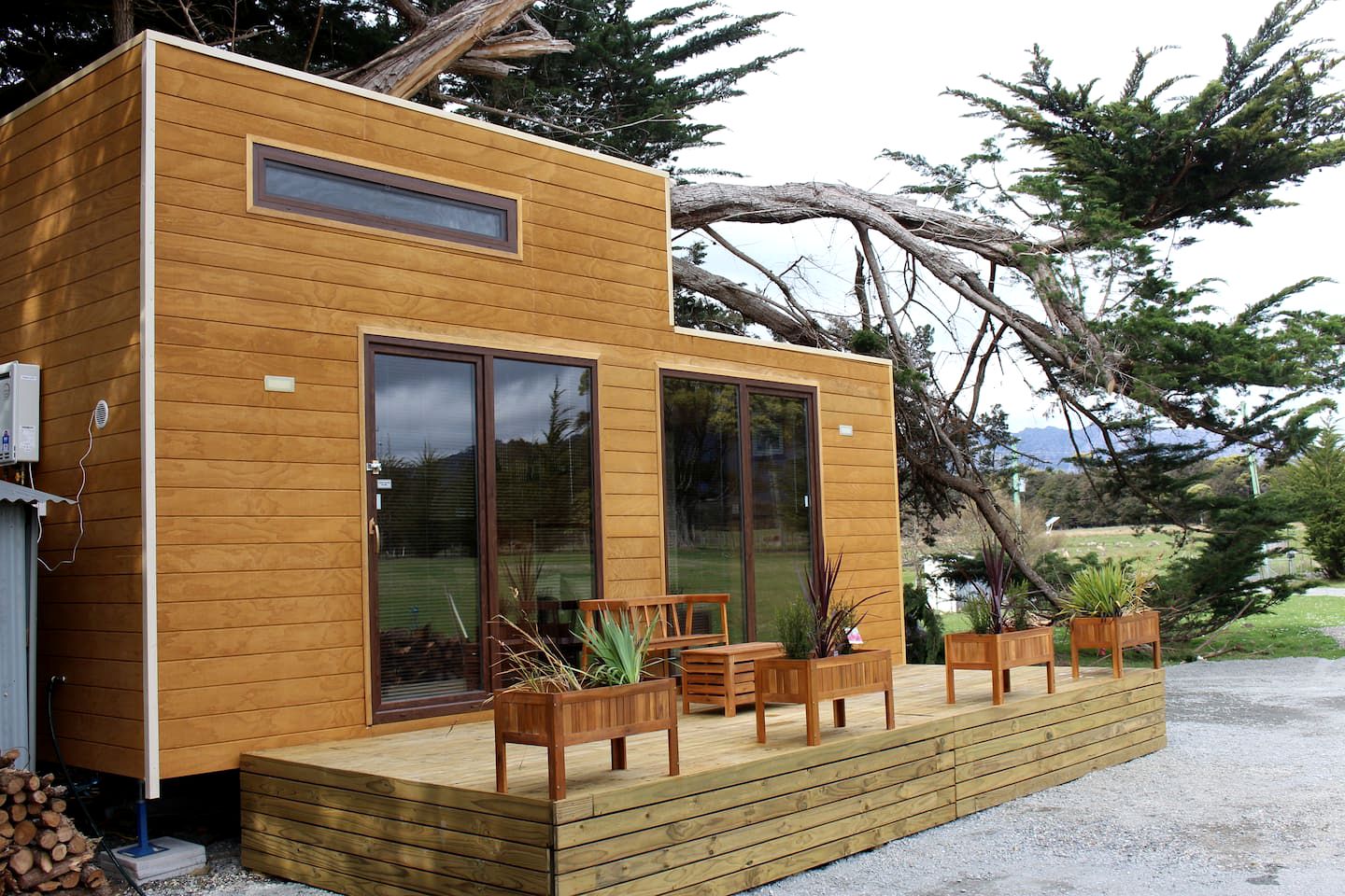 Sleek and Modern Tiny House Rental to Go Glamping in Staverton, Tasmania