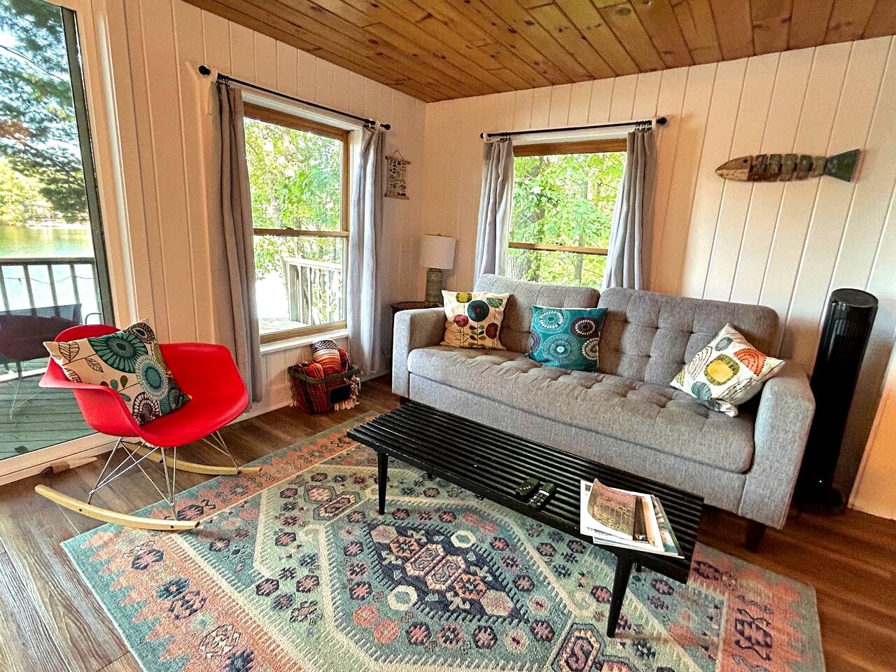 Charming Lakefront Cabin with Hot Tub and Beach Access near Traverse City, Michigan