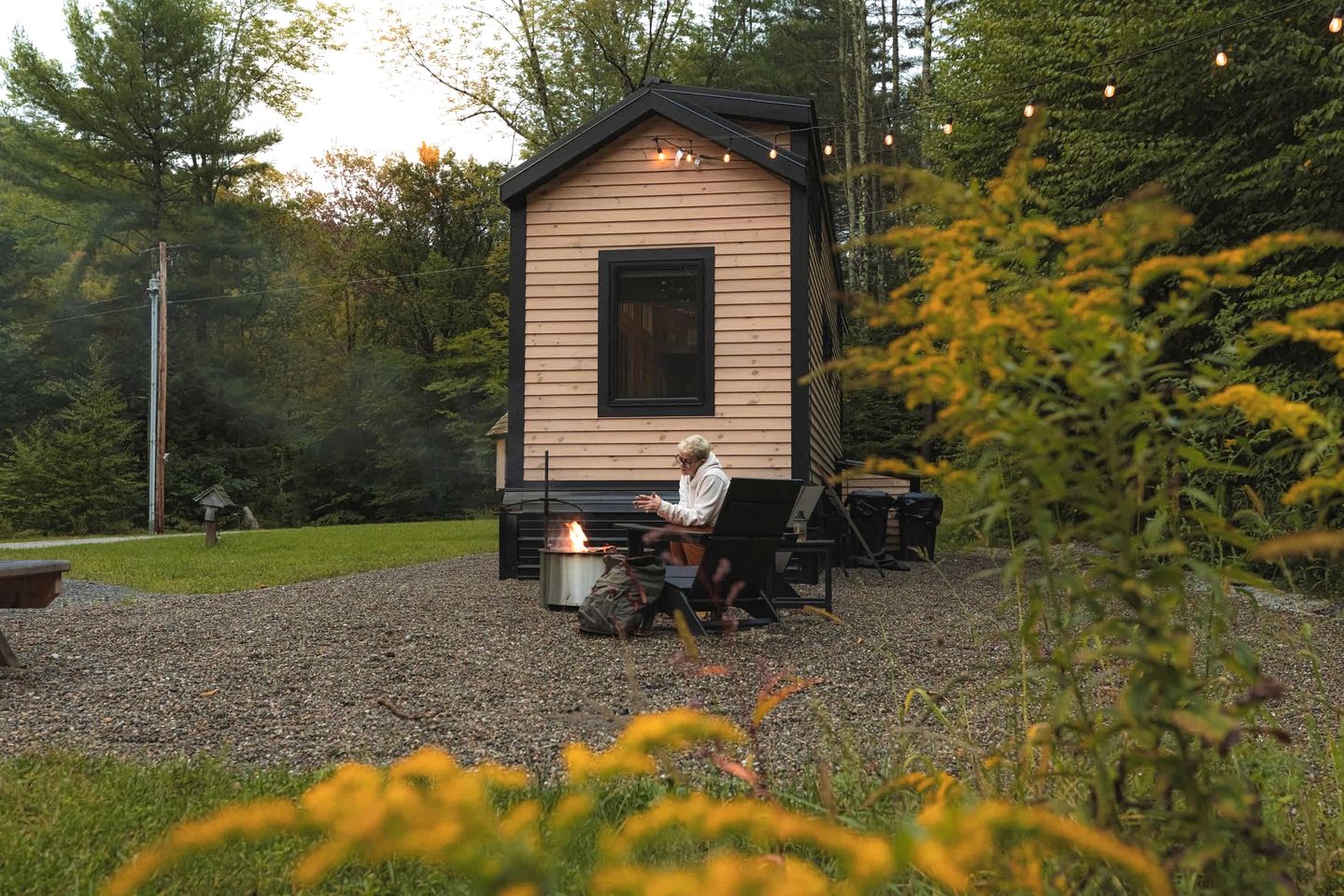 Stunning Cedar Tiny House with Sauna Access for a Romantic Getaway in Chester, Vermont