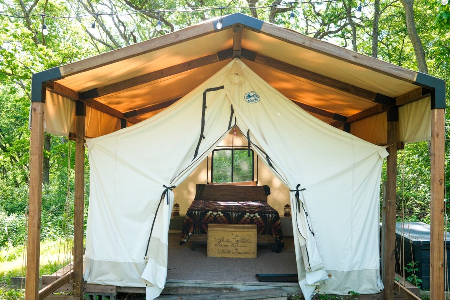 Three Quaint Glamping Tents Surrounded by Nature for a Wonderful Group Getway in Troy, Wisconsin