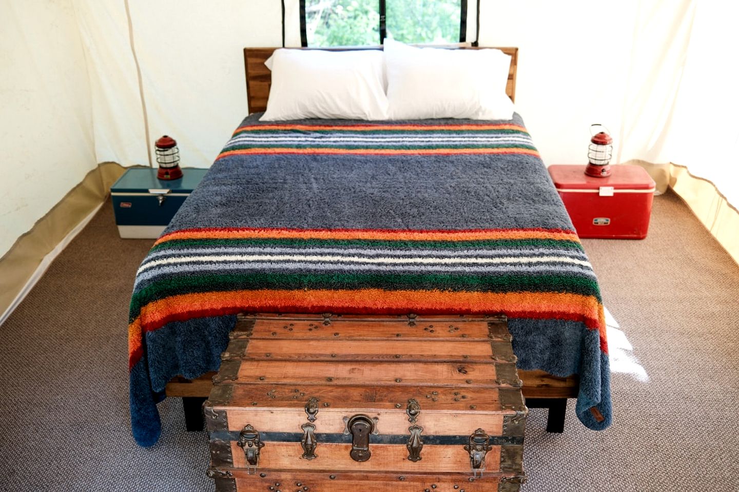 Three Quaint Glamping Tents Surrounded by Nature for a Wonderful Group Getway in Troy, Wisconsin