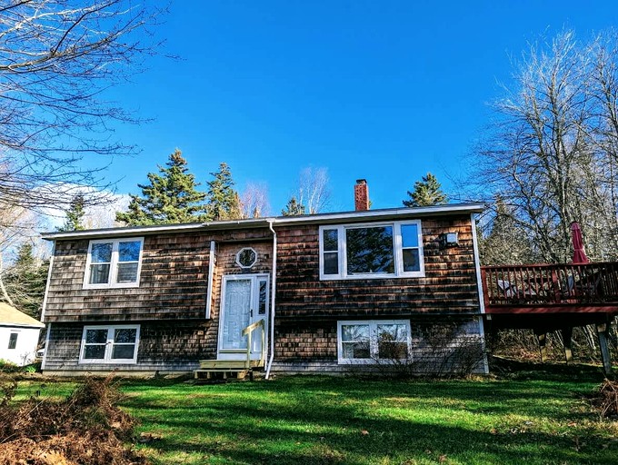 Serene Waterfront Beach House with Private Shoreline & Fire Pit Near Acadia National Park | Trenton, Maine