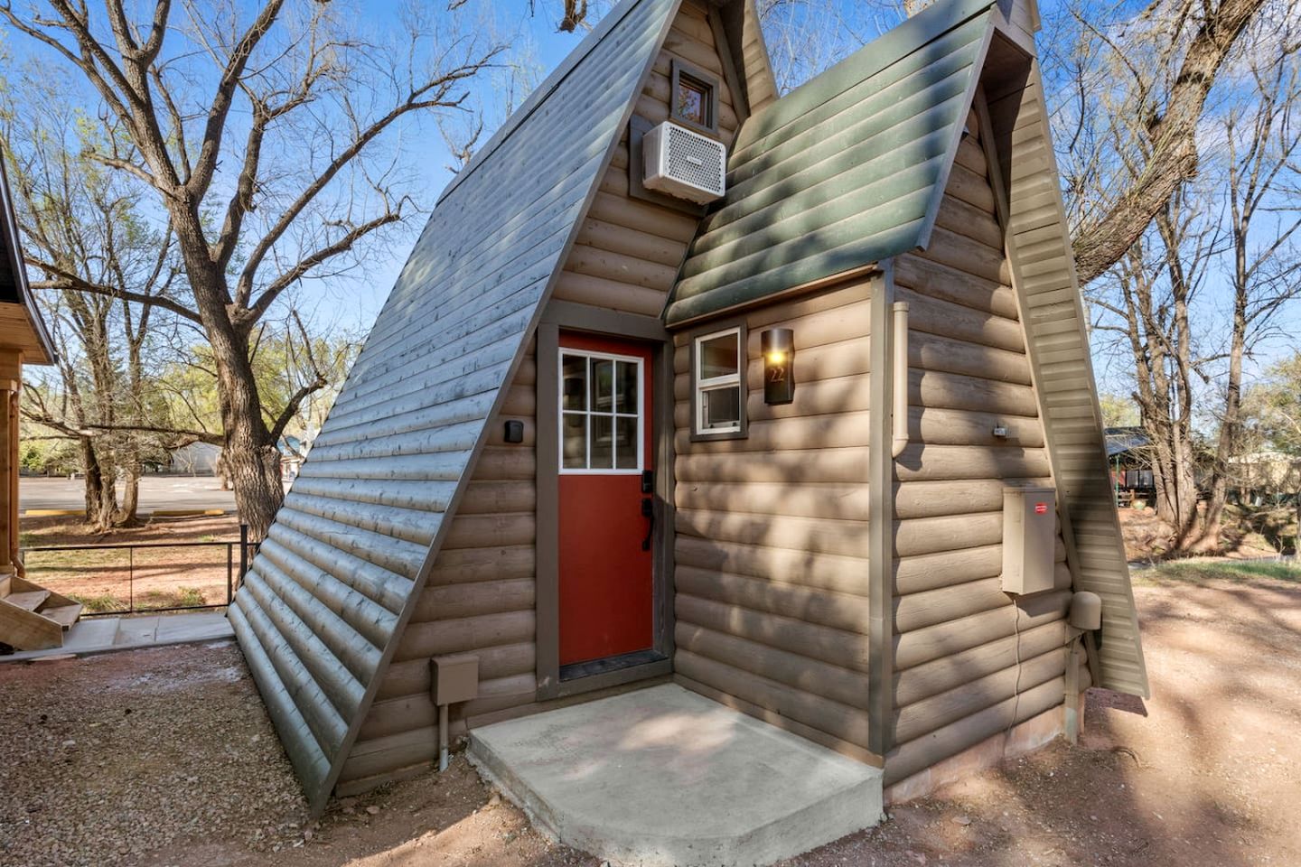 Rustic A-Frame Cabins with Tranquil Nature Views near Garden of the Gods in Colorado Springs, Colorado