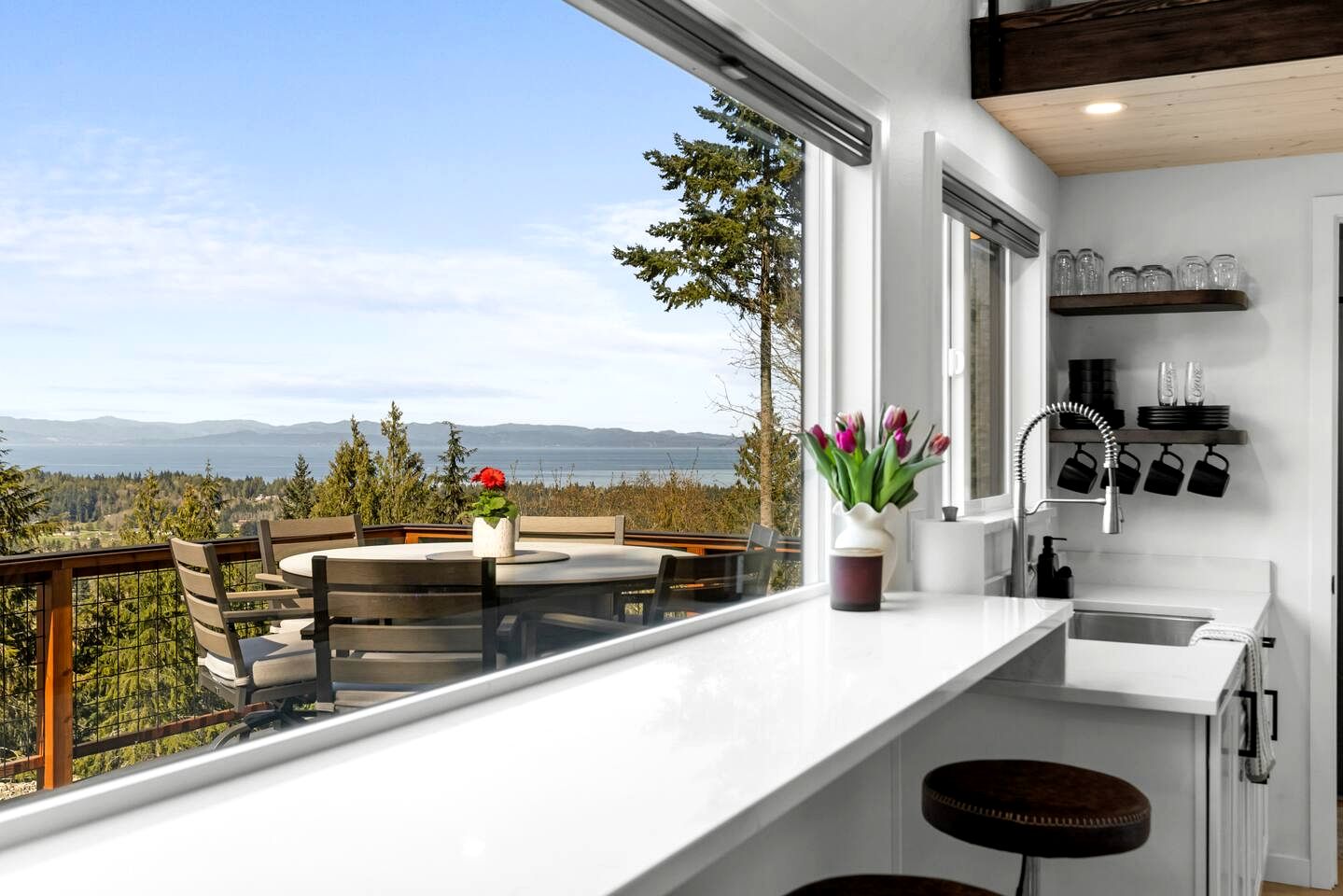 Serene Tiny Retreat with Strait Views & Hot Tub near Tongue Point, Clallam County, Washington