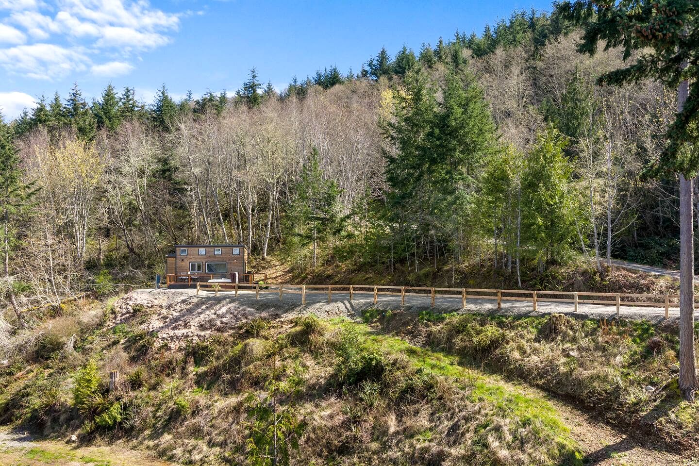 Serene Tiny Retreat with Strait Views & Hot Tub near Tongue Point, Clallam County, Washington