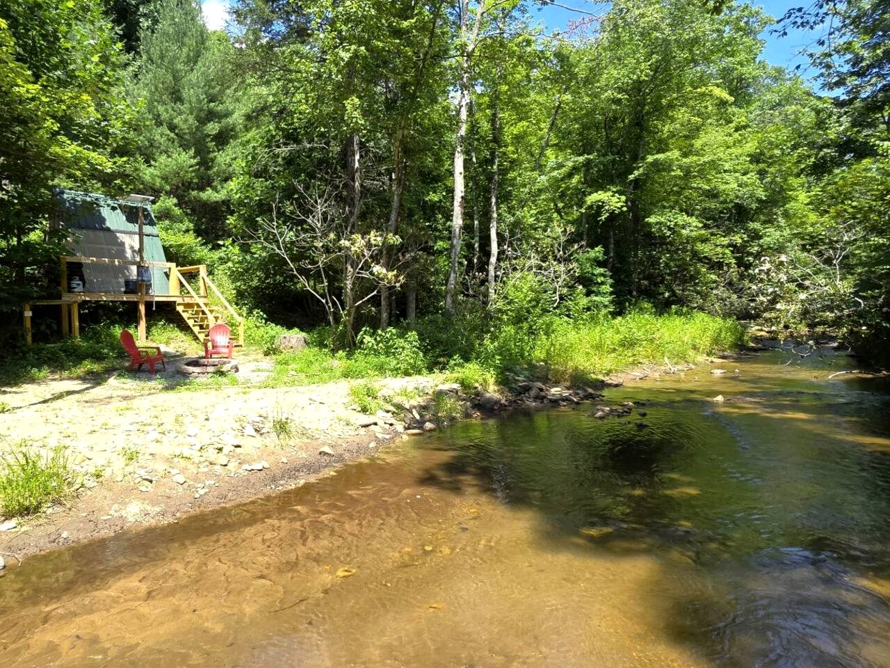 Cool A-Frame on Creek in Purlear, North Carolina