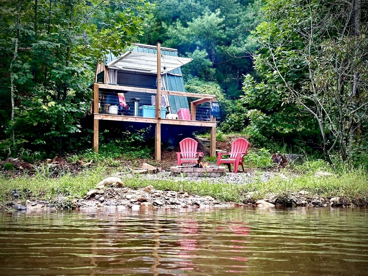 Cool A-Frame on Creek in Purlear, North Carolina
