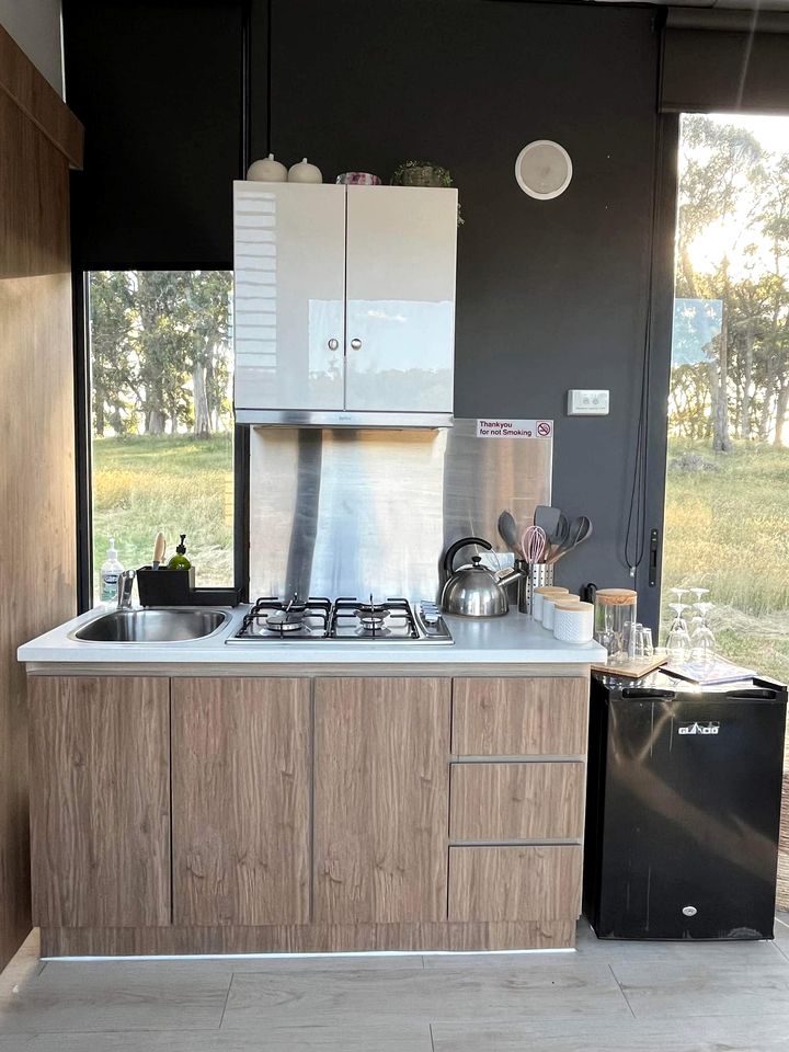 Tiny House Farm Stay for a Glamping Holiday in Bunding, Victoria