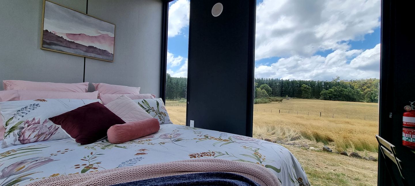Tiny House Farm Stay for a Glamping Holiday in Bunding, Victoria