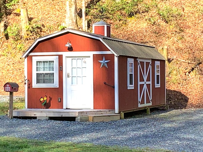 Quaint Tiny Barn on Incredible Glampground near Bryson City, North Carolina