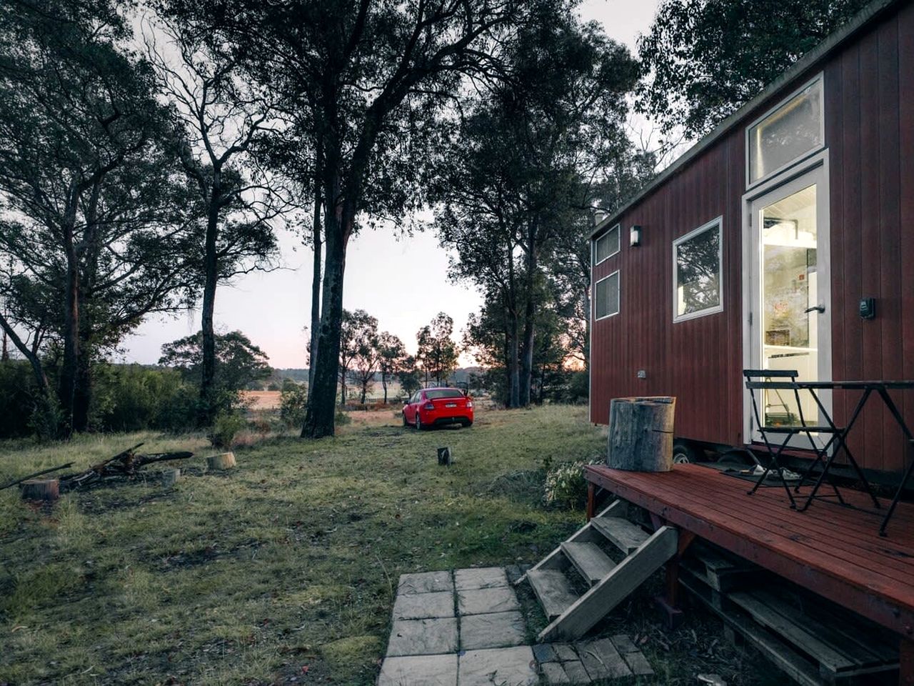 Minimalist Tiny Home Rental for Glamping in Victoria
