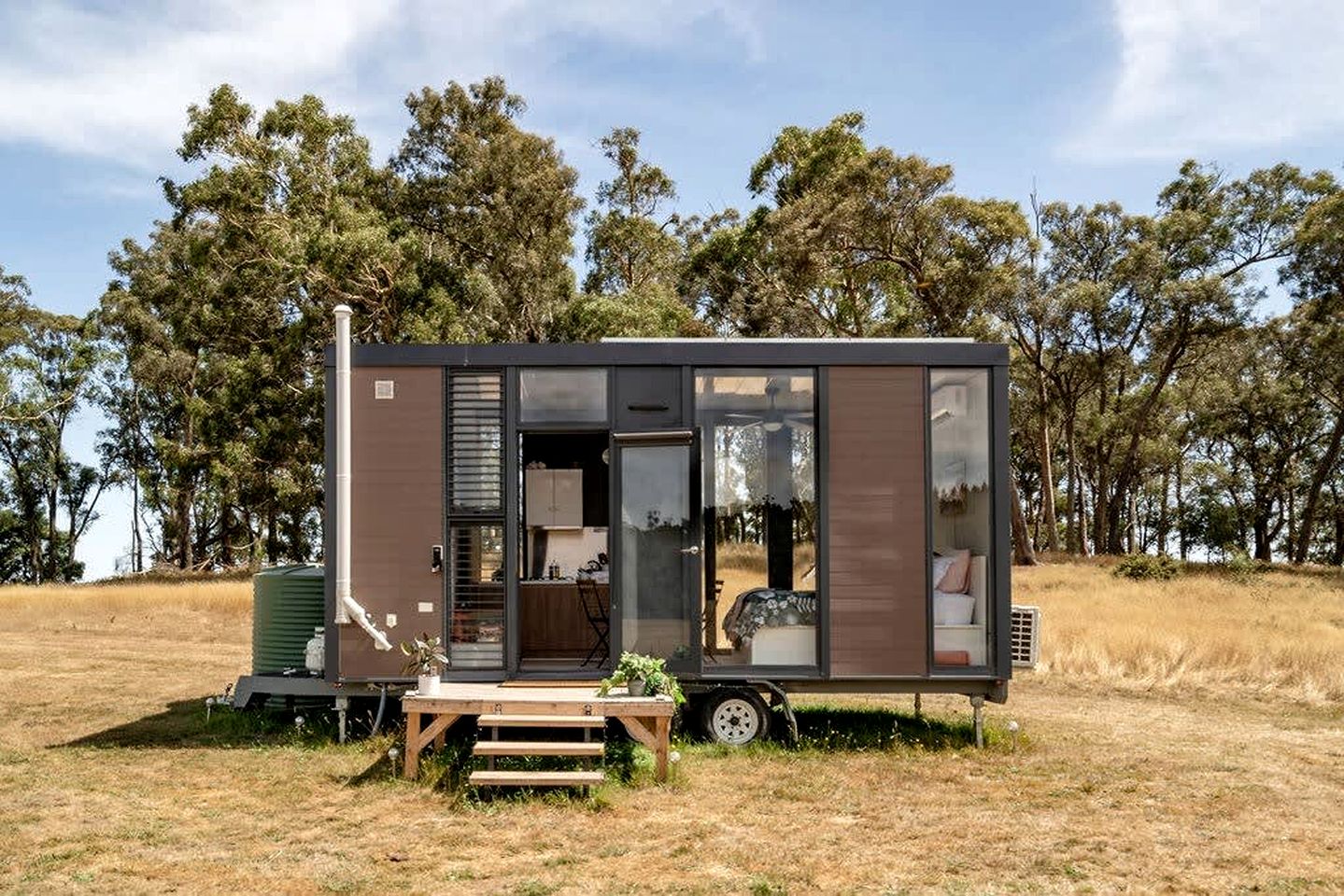 Tiny House Farm Stay for a Glamping Holiday in Bunding, Victoria