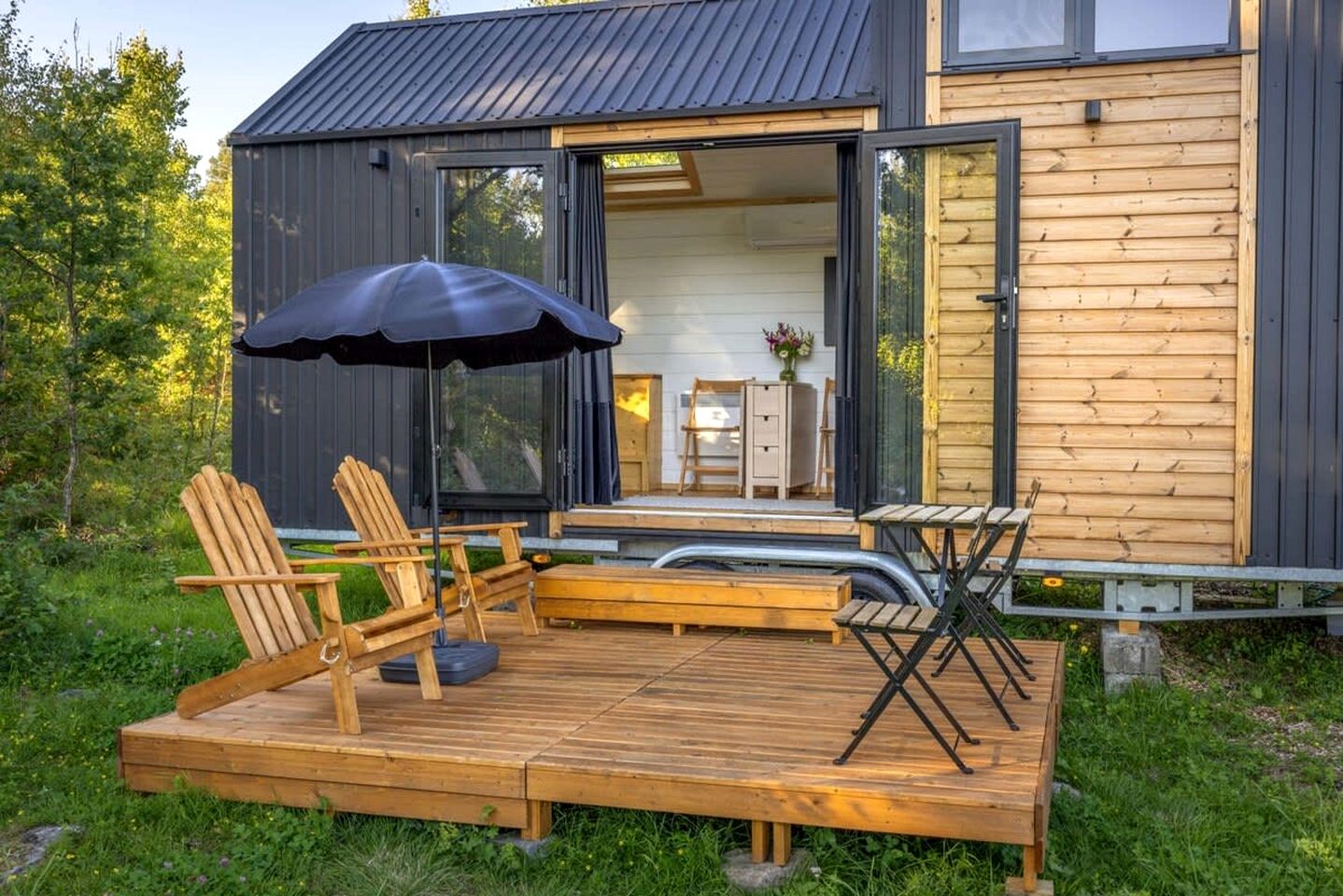 Tiny House Loft Surrounded on a Beautiful Flower Farm in Hjo, Sweden