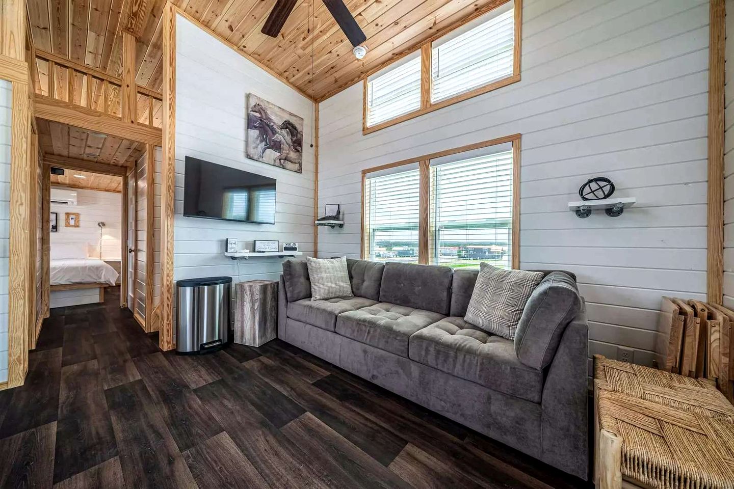 Charming and Modern Tiny Home Escape with Resort Amenities and Pool Near Fredericksburg, TX