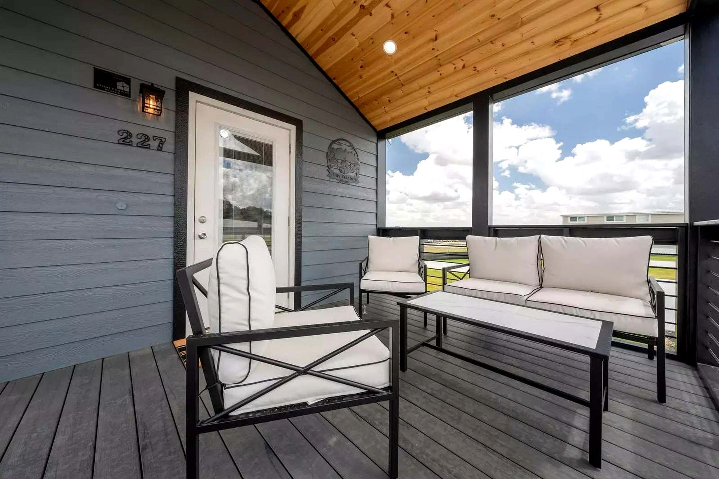 Charming and Modern Tiny Home Escape with Resort Amenities and Pool Near Fredericksburg, TX