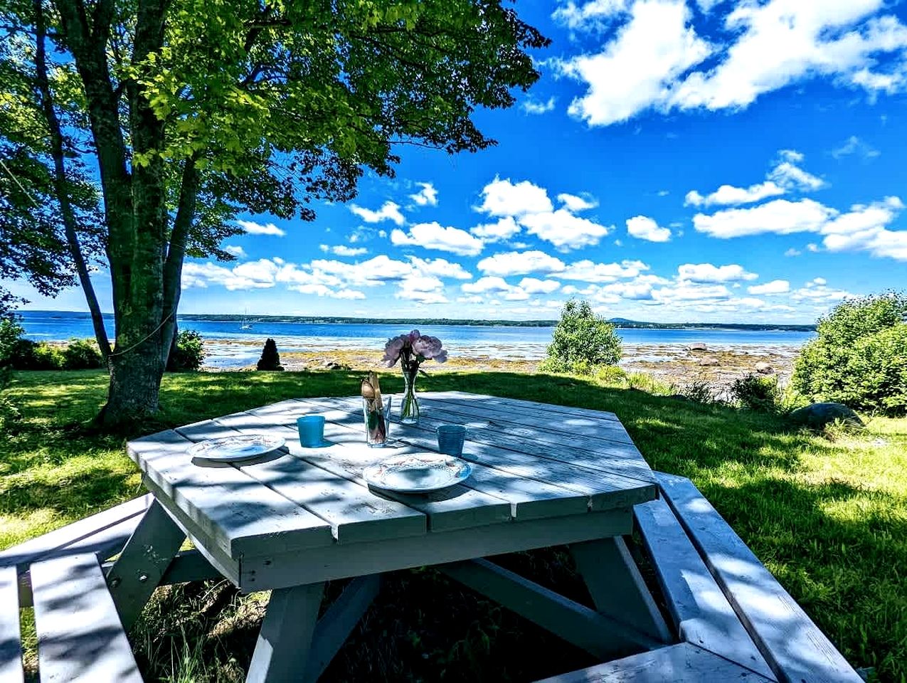 Cute Tiny Beach House with Amazing Bay Views and Private Beach in Trenton, Maine