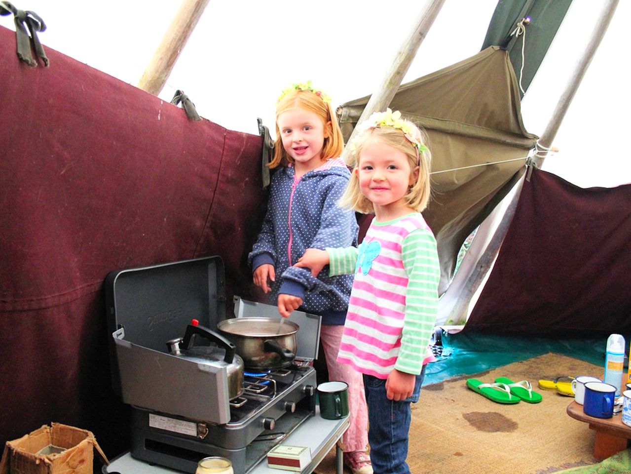 Tipi Camping near Port Isaac in Cornwall, England