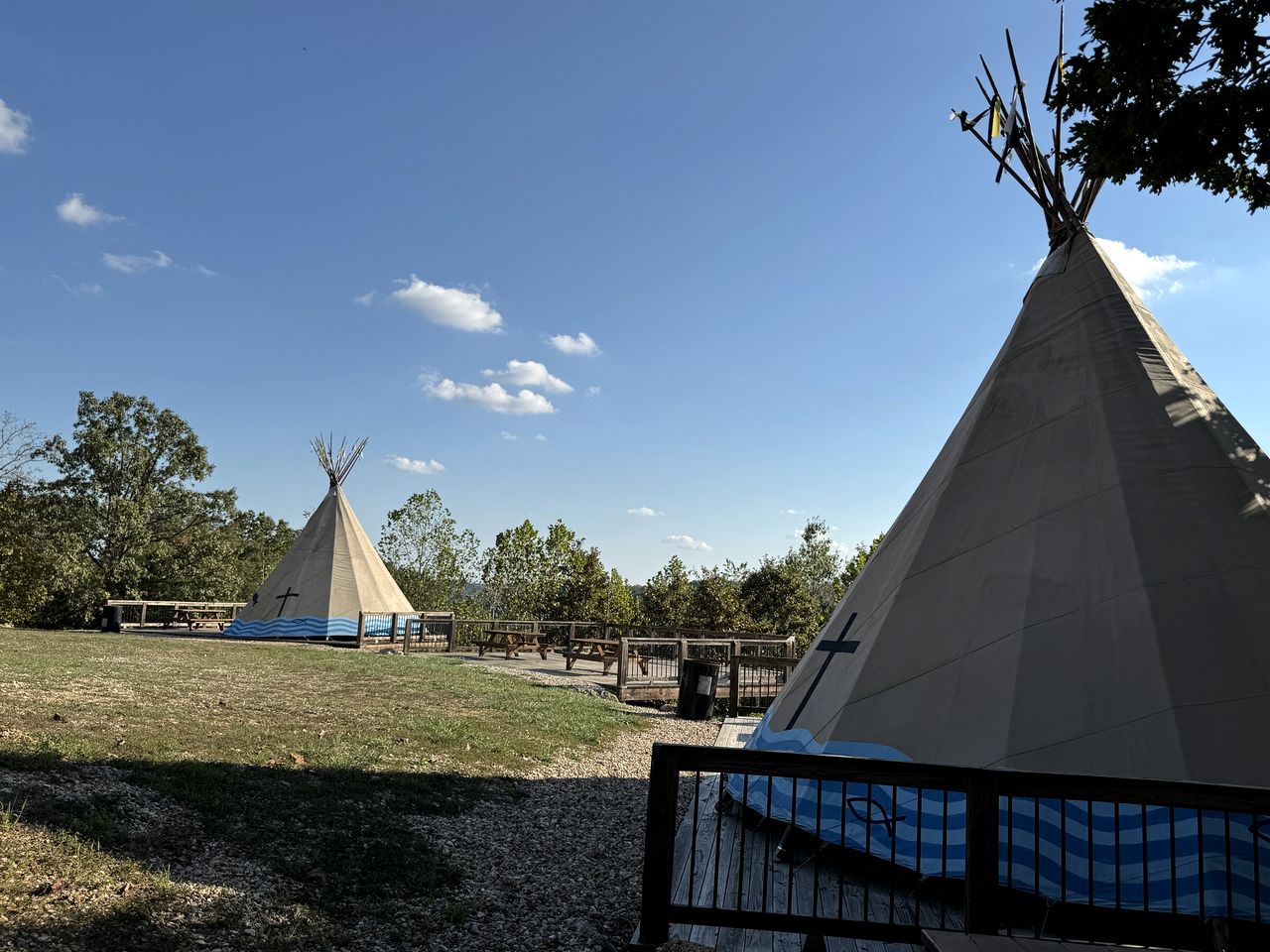Rustic Scenic Tipi Glamping with Private River Access near Big Niangua River, Macks Creek, Missouri