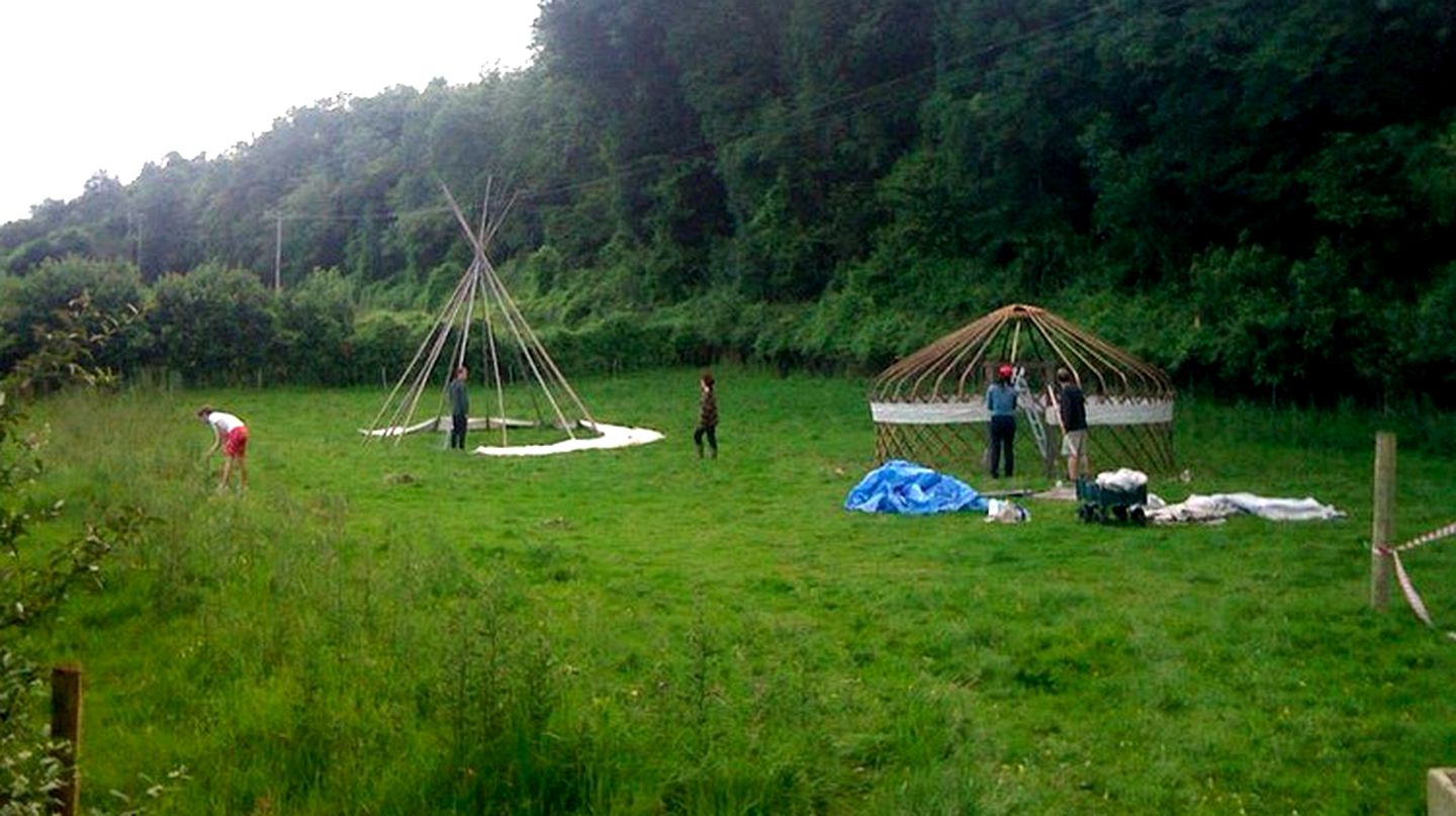 Tipis Nestled Within Family-Run Farm, England