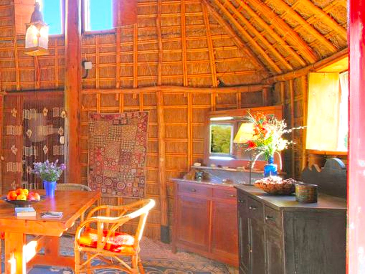 Traditional Straw Hut for a Unique Glamping Adventure in Los Caños de Meca, Southern Spain